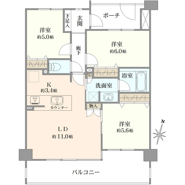 コスモフォーラム城北公園 間取図