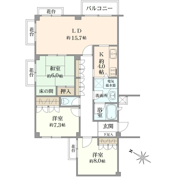 御影山手アーバンライフ 間取図