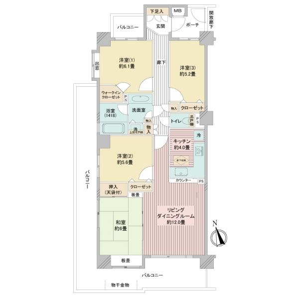 フォルスコート調布染地公園 間取図