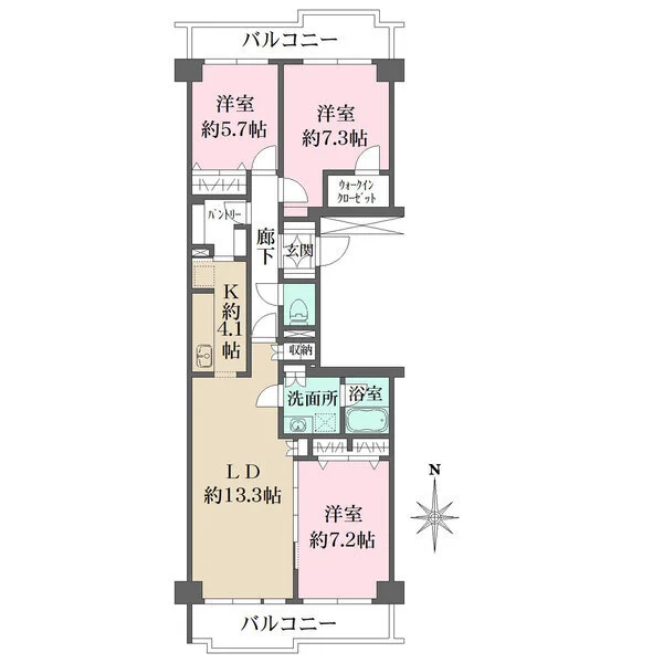 ニューシティ東戸塚パークヒルズＩ棟 間取図
