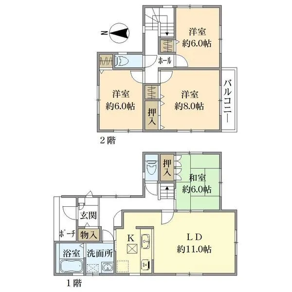 柏市花野井 間取図