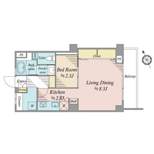 宅研学芸大マンション 間取図