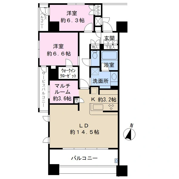ウィザースレジデンス千葉県庁前 間取図