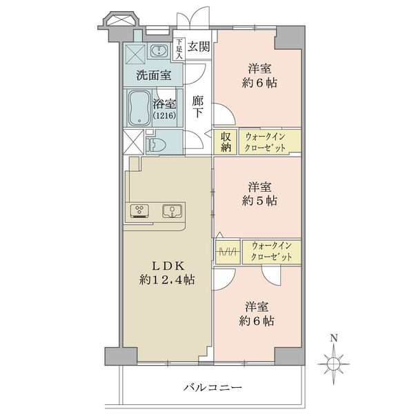 府中スカイハイツ 間取図