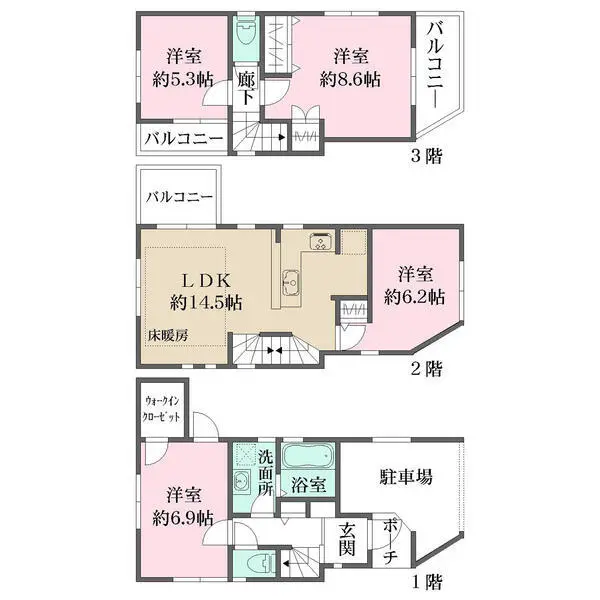 足立区西綾瀬４丁目 間取図