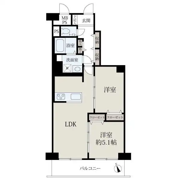 ネオコーポ鶴見緑地二番街 間取図