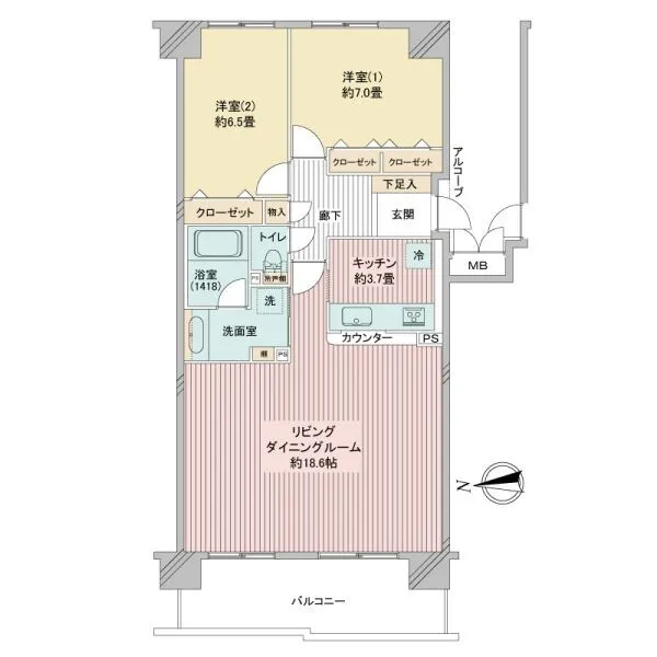 ルネ潮見 間取図