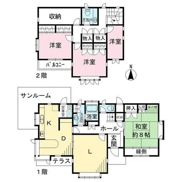 京都市北区等持院北町 間取図