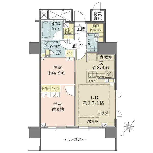 ザ・パークハウス日本橋浜町 間取図