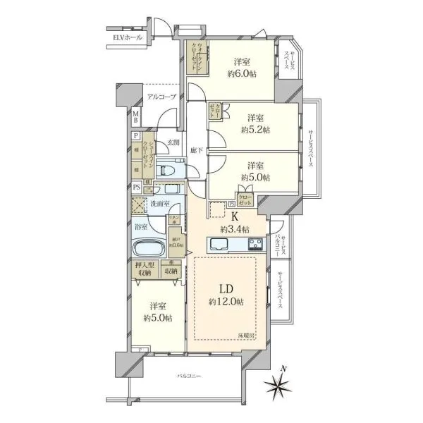 プラウドさいたま新都心 間取図