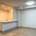 プレサンスロジェ天王寺真田山 約16.3帖の南面リビングダイニングキッチン（CGで作成したリフォームイメージです。）