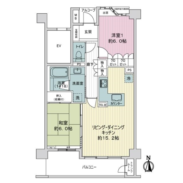レクセル横濱日吉 間取図