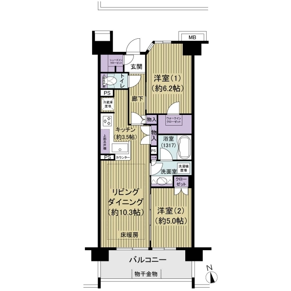 メイツ浮間舟渡 間取図