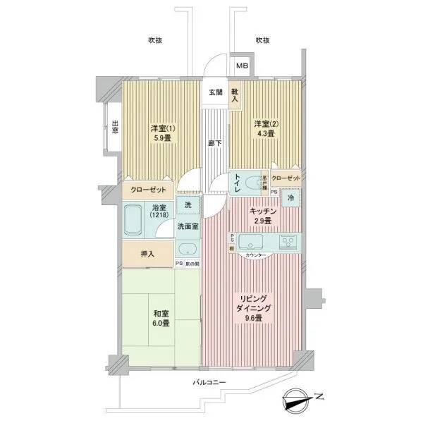 朝日クレス・パリオ王子 間取図