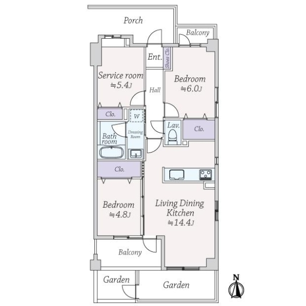 ライオンズマンション成城 間取図