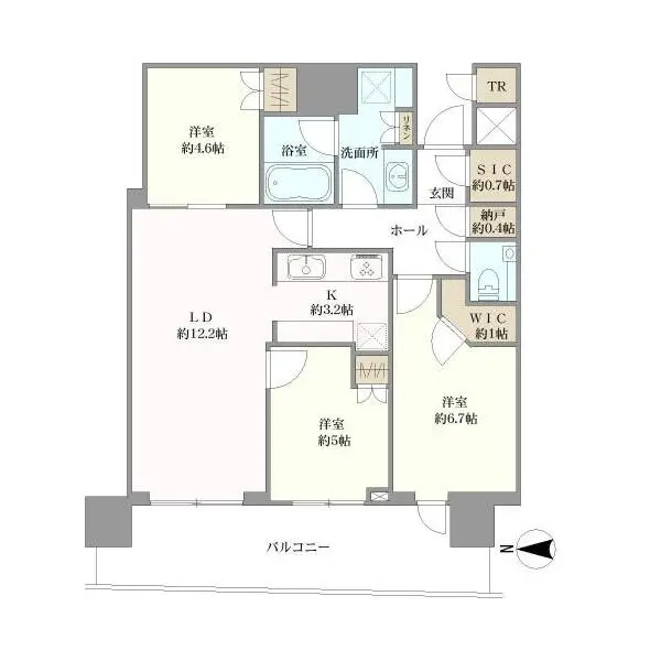 パークタワー晴海 間取図
