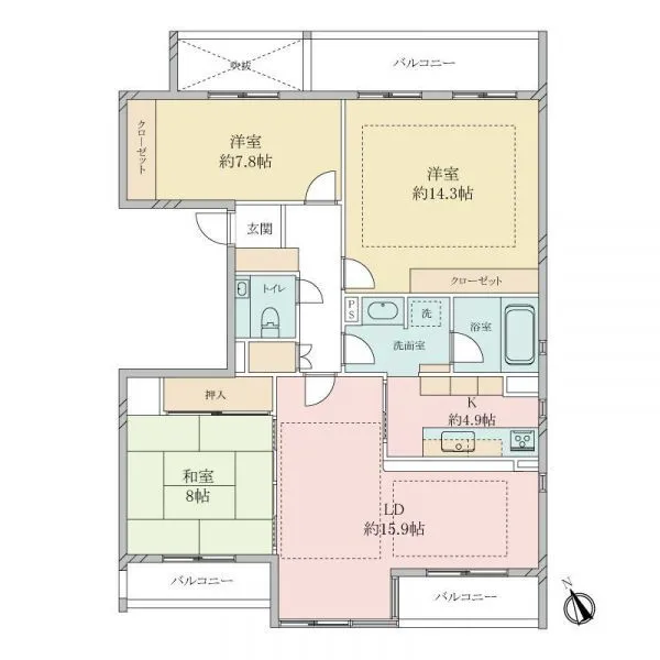 ハイツ東戸塚IIＢ棟 外観