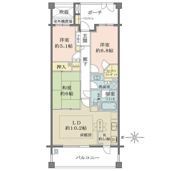 ファミール石神井南ヴェールフォート 間取図