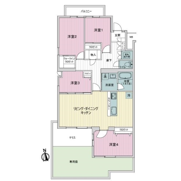 ライオンズガーデン石神井公園参号棟 間取図