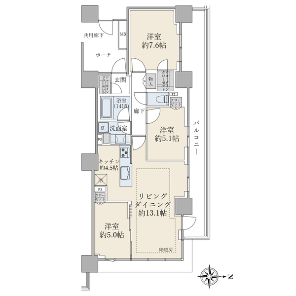 シティタワー金町 間取図