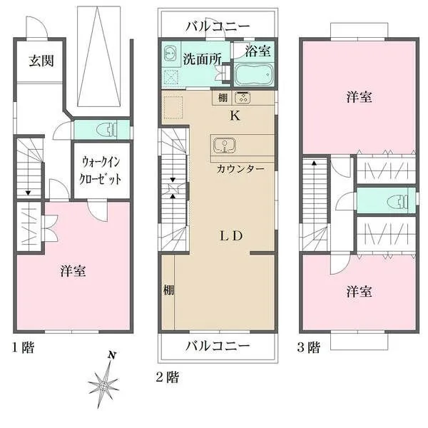 神戸市灘区備後町２丁目 建物面積には車庫面積6.42m2が含まれています。建築計画概要書記載面積より算出した面積です。