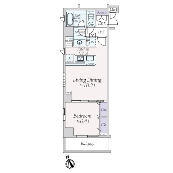 デュオ・スカーラ早稲田 間取図