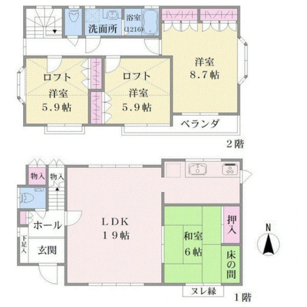 横浜市鶴見区北寺尾４丁目 間取図
