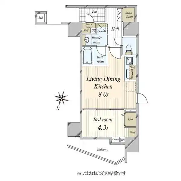 クレイシア・ヴァースクレイシアＩＤＺ千代田岩本町 間取図