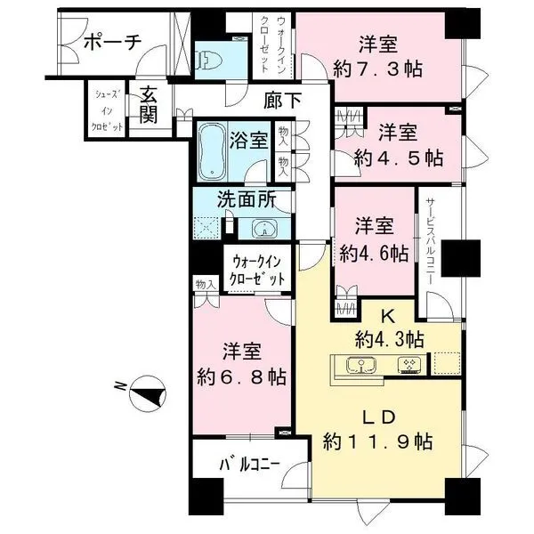 アトラスタワー向ヶ丘遊園 間取図