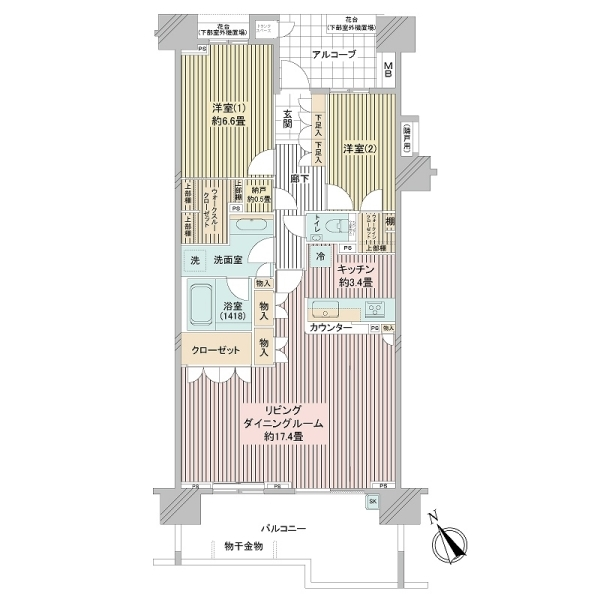 東京テラスＤ棟 間取図