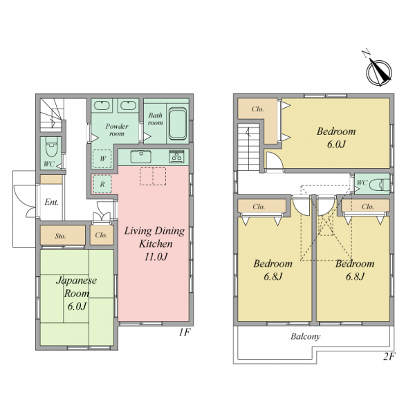 調布市西つつじケ丘３丁目 間取図