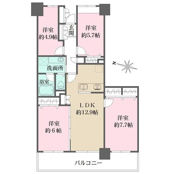 大森海岸パークハウスW棟 間取図