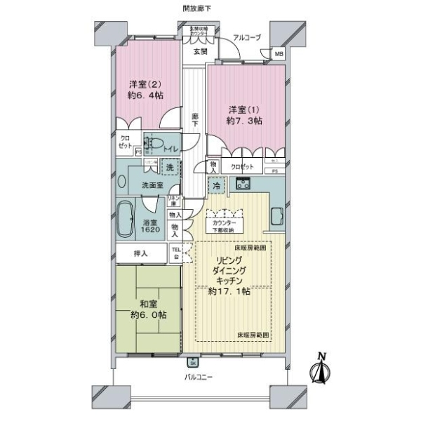 エステ・シティ船橋五番館 間取図