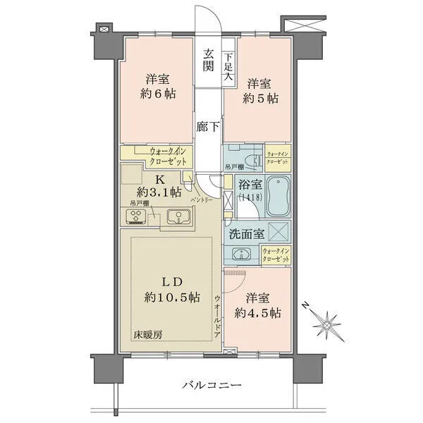 エクセレントシティ千葉弁天一丁目 間取図
