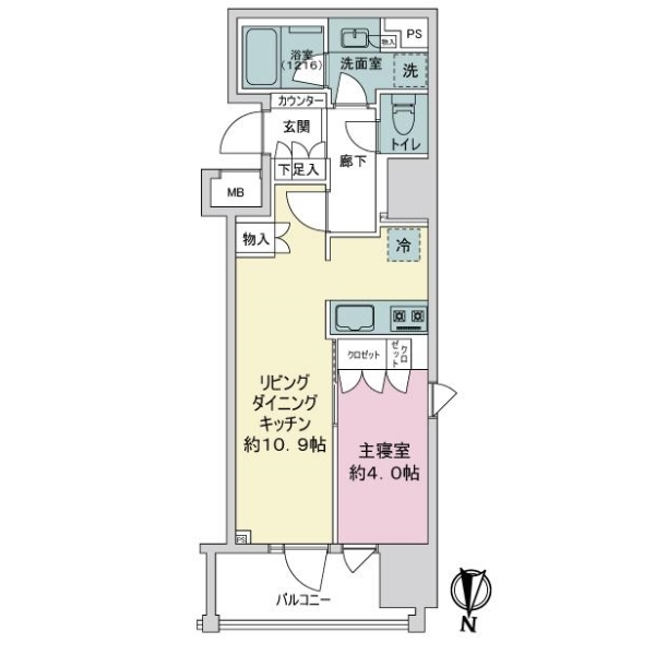 サンウッド錦糸町フラッツ 間取図