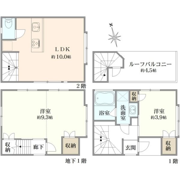 武蔵野市境南町４丁目 間取図