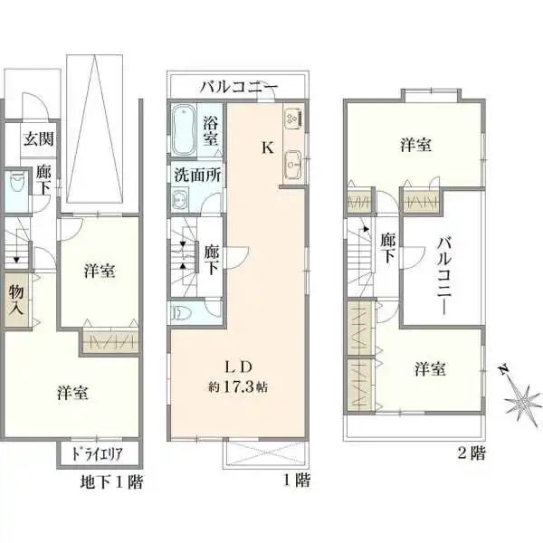 世田谷区代田３丁目 間取図