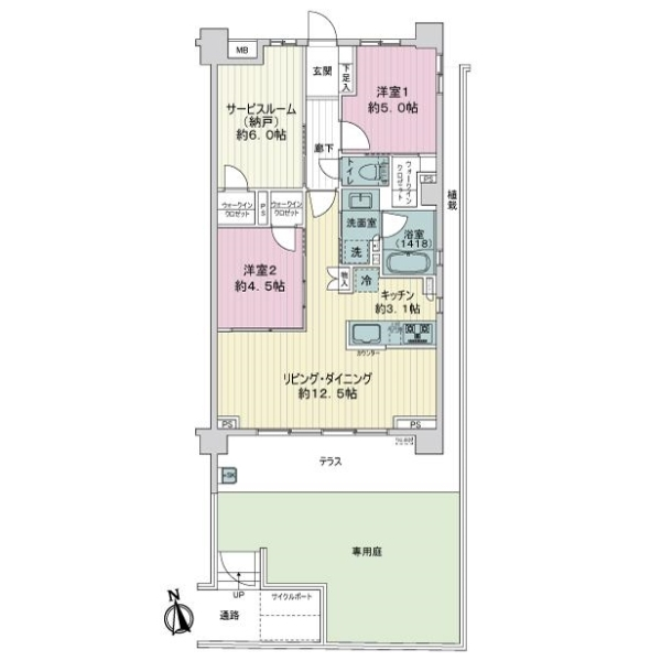 エクセレントシティ原木中山 間取図
