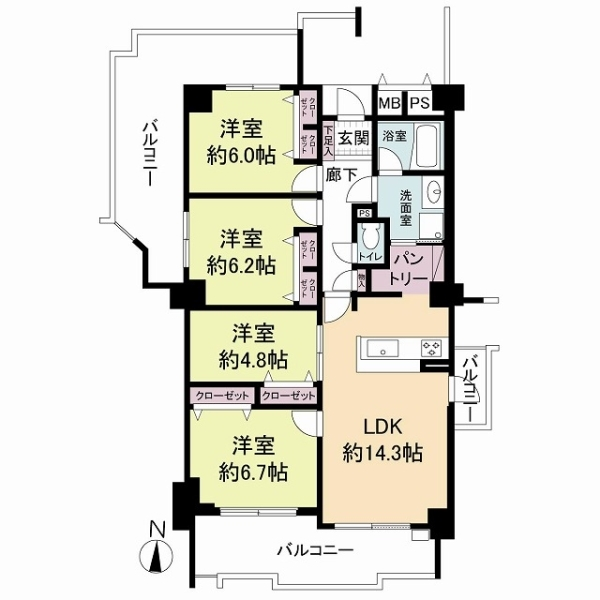 セントポリア北大阪ヴィゾン弐番館 間取図