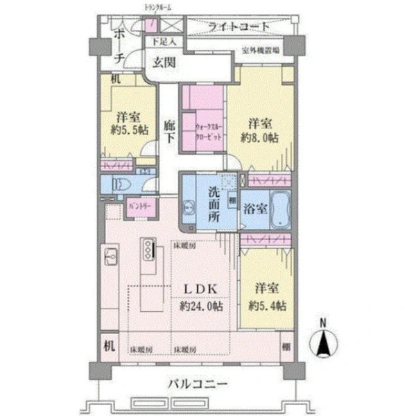 アンジュの丘横濱常盤台 間取図