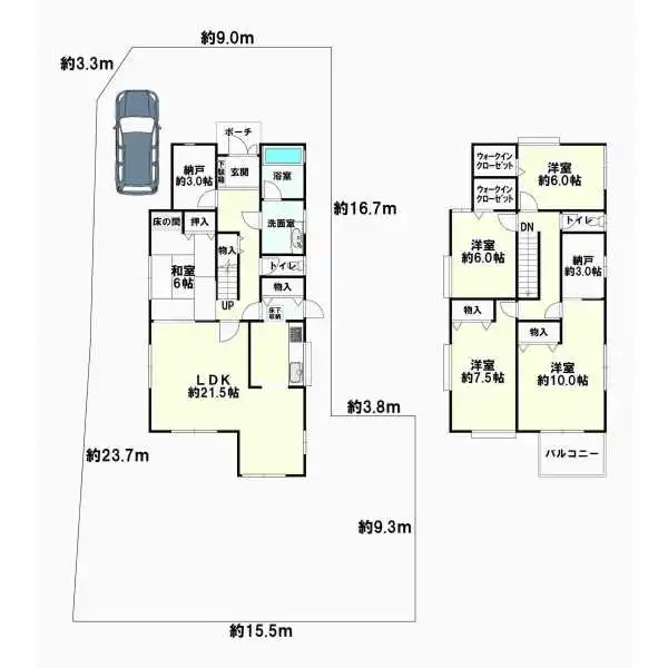 西宮市上甲東園２丁目 間取図