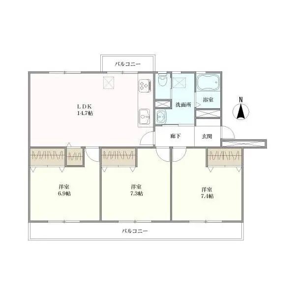 港南台ひばり団地 間取図