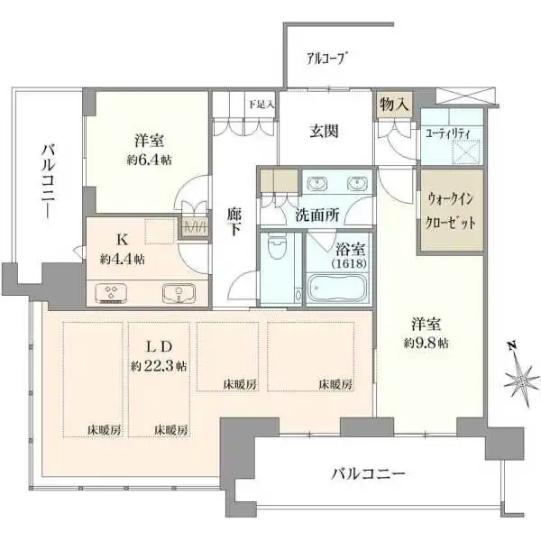 グラングリーン大阪　ザ・ノースレジデンス 間取図