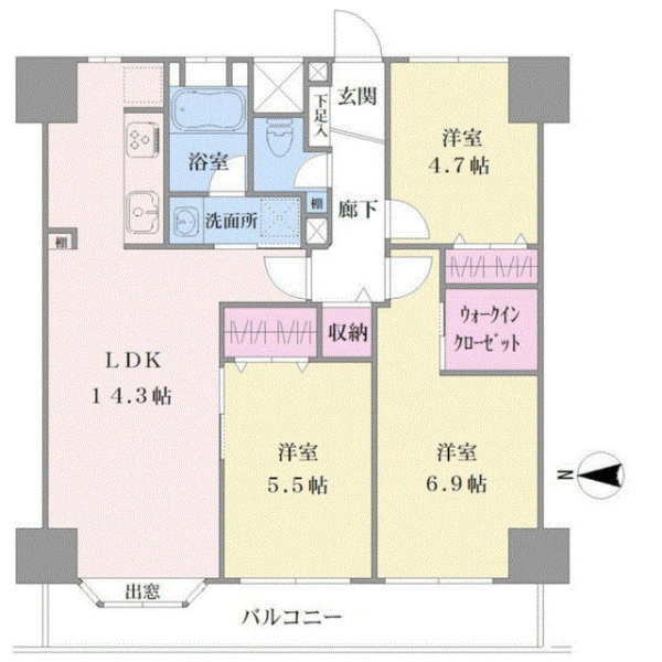 キャッスル百合ヶ丘 間取図
