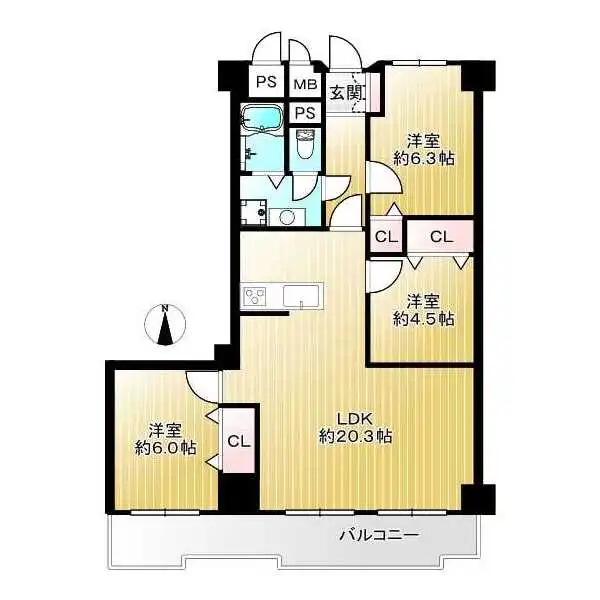 今福第二コーポ 間取図