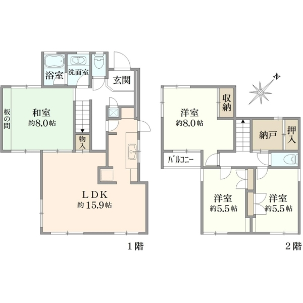 町田市玉川学園１丁目 間取図