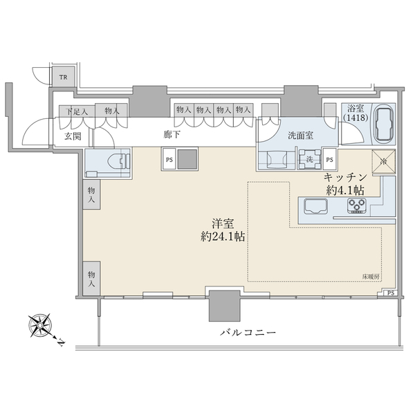 ブリリアタワー有明ミッドクロス 間取図