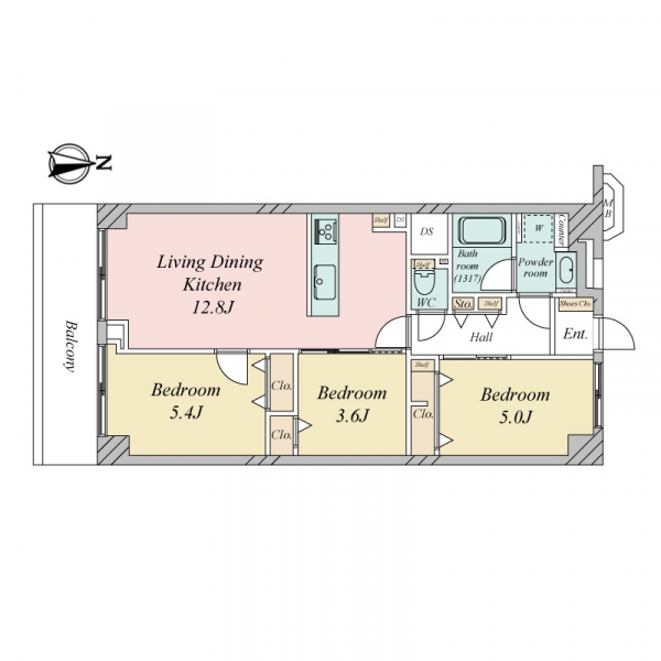 メイツ多摩川 間取図
