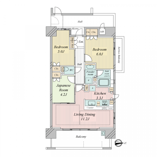 カサーレ阿倍野クラシア 間取図
