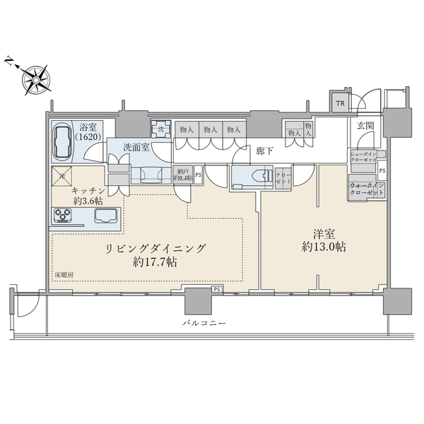 ブリリアタワー有明ミッドクロス 間取図